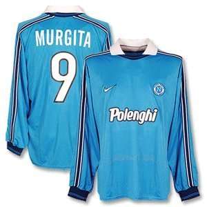  97 98 Napoli Home L/S Jersey + Murgita 9 + Calcio Patch 