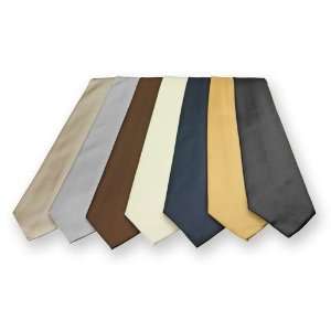  WHOLESALE 7 Solid Color Neckties   Neutral Collection 