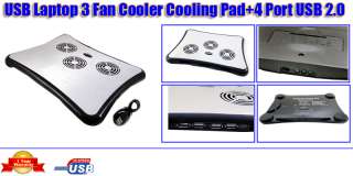 USB 3 Fan Cooling Stand Pad+4 Port Hub For Xbox PS2 PS3  