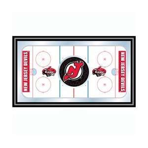  NHL New Jersey Devils Framed Hockey Rink Mirror Sports 