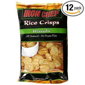 Iron Chef Rice Crisp, Wasabi Flavor, 4 Ounce Bags (Pack of 12)