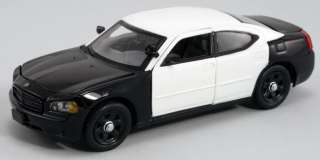 2008 DODGE CHARGER BLACK & WHITE BLANK WITH WHITE ROOF FOR POLICE 