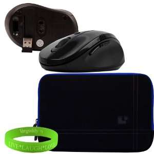   Notebooks + Black SumacLife Wireless USB Mouse + VanGoddy LIVE+LAUGH
