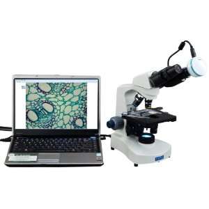 OMAX 40X 2000X LED Reversed Nosepiece Binocular Compound Microscope 