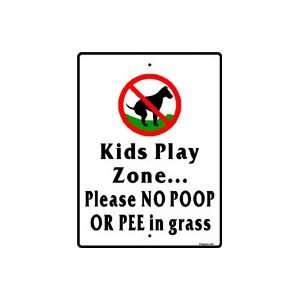  Aluminum Kids Play Zone No Dog Poop & 2 Post Patio, Lawn 