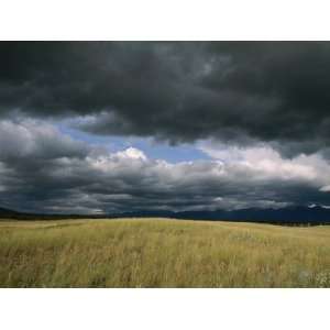  Dark Clouds Gather over a Prairie in the National Bison Range 