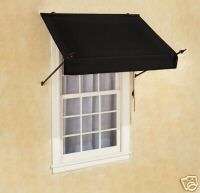 Classic Retractable Window Awning   Black Awnings  