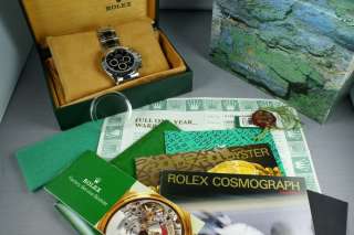 Rolex SS Zenith Daytona Ref 16520 Box and Papers Serial A  