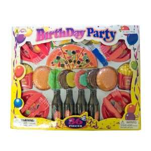  Agglo Birthday Party Pizza and Burger Set 36 Pieces Toys 