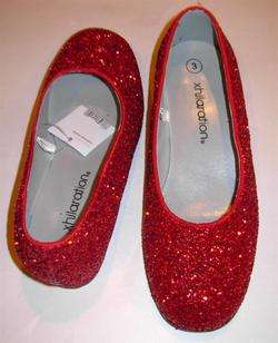 GIRLS RUBY RED DRESS SHOES 2.5 slippers FREE SHIP  
