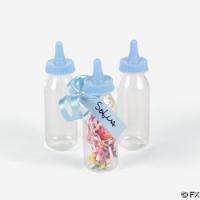 NEW Baby Shower Pastel Blue Mini Baby Bottle Containers  