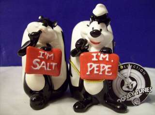New Looney Tunes Pepe Le Pew Salt & Pepper Shakers  