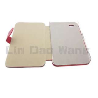 Genuine Red Leather Case For Samsung Galaxy Tab P1000  