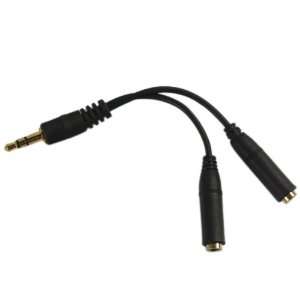   Splitter Cable Adapter Jack black for iPod iPhone  Electronics