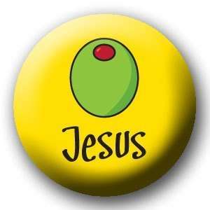   LOVE JESUS (Olive) Pinback Buttons 1.25 Pin / Badge Christ Christian
