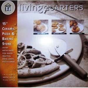   Living Quarters 15 Ceramic Pizza and Baking Stone