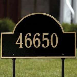   Estate Sized Arch Marker Lawn Address Plaques in Patio, Lawn & Garden