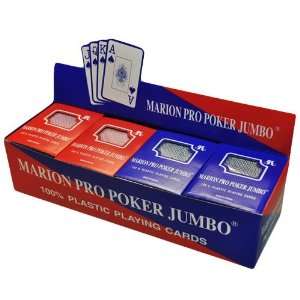   100% Plastic Marion Pro Poker Playing Cards   Jumbo index Electronics