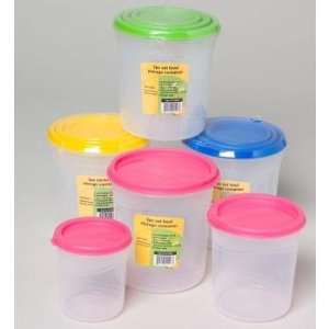  Store Fresh Round Plastic Containers 3 Pack Case Pack 48 