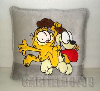 Garfield & Odie Plush Cushion Pillow Embroidery New #3  