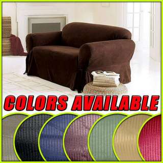 Color   3 Pc Stripe Jacquard Sofa Cover Slipcover Set  