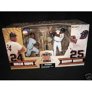   Mays and White Uniform Giants Barry Bonds Six Inch Action Figures