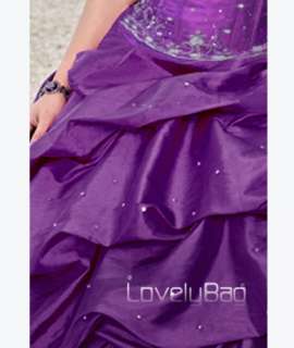 Purple Quinceanera Princess Ball Gown Evening Dress  