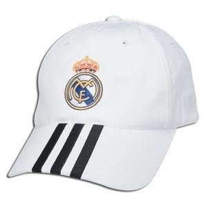  adidas Real Madrid 3 Stripe Cap WHITE