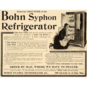  1907 Vintage Ad Bohn Syphon Refrigerator Icebox Antique 