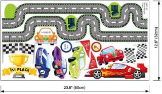 Cars Height Kids Room Wall Stickers Home Decor Decals  
