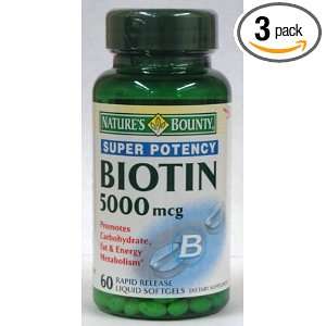  Natures Bounty Super Potency Biotin 5000 Mcg Rapid Release Liquid 