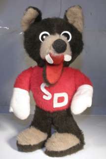   COYOTE UNIVERSITY OF SOUTH DAKOTA USD PLUSH STUFFED ANIMAL DOLL  