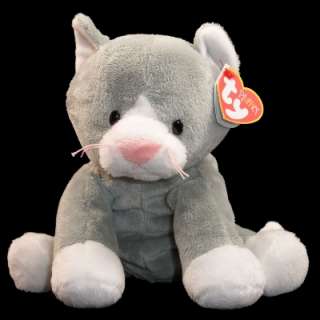 NEW TY Pluffies Plush Gray Cat PURSLEY Stuffed Lovey  