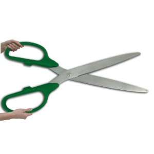   36 Green/Silver Ceremonial Ribbon Cutting Scissors