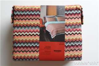 MISSONI FOR TARGET Duvet Comforter Cover & Shams Set Mini Chevron Zig 