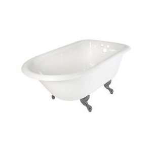 com World Imports 405921 54 in. Cast Iron Roll Top Tub with Tub Wall 