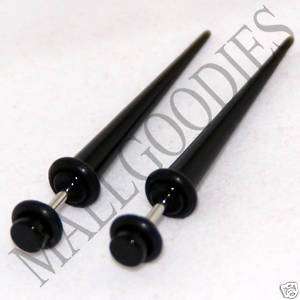 0105 Fake Cheater Illusion Stretchers Tapers 6G Black  