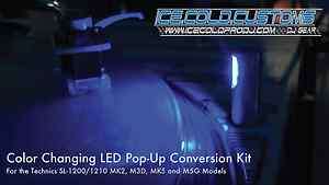   Customs COLOR CHANGING Pop Up LED Conversion Kit Technics 1200  