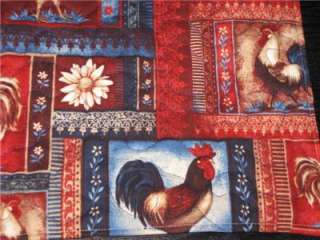Set of 2 handmade quilted pot holders Country Roosters  