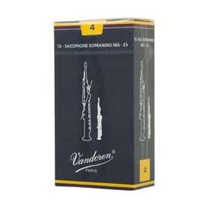  Vandoren Sopranino Saxophone Reeds Strength 4, Box Of 10 