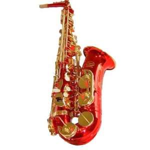  Jollysun Red Alto Saxophone with Case & Accessories 