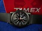 NEW TIMEX MENS BLACK MILITARY STYLE 24 HOUR WATCH