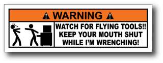 Flying Tools Funny Toolbox Warning Sticker Decal Mat  