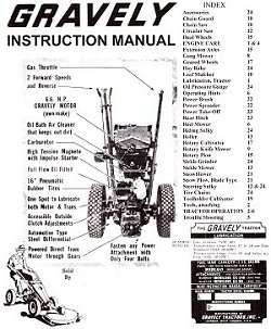 Gravely Model L Sulky with 6.6HP INSTRUCTIONS manual  