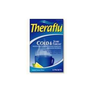  Theraflu Hot Liquid Cold & Sore Throat Powder Lemon 6 