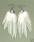 ANGEL WING Real Feather Earrings   HEAVENLY ~ Handmade in USA ~