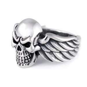  Wings Skull Ring Silver 925   11 Silverlogy Jewelry