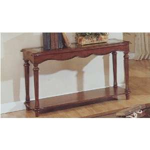 Traditional Style Console Sofa Table in medium brown and 88mm beveled 