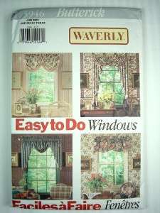   Butterick 5946 Valance Jabot Curtains Waverly 031664124481  