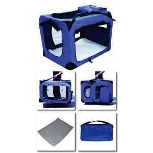  40 Blue Pet Soft Crate Carrier Kennel Portable Foldable 